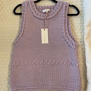 NWT LoveShackFancy Jeremiah Lavender Sweater Vest